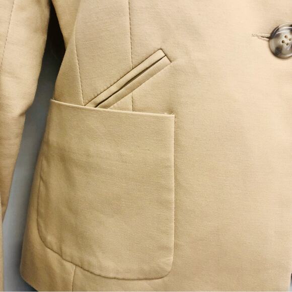 Jules & Leopold Tan Blazer Single Button Patch Pockets Normcore Office Attire - Picture 5 of 16
